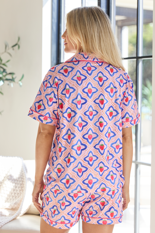 Strawberry Snooze Pink Pajama Set FINAL SALE - Image 4