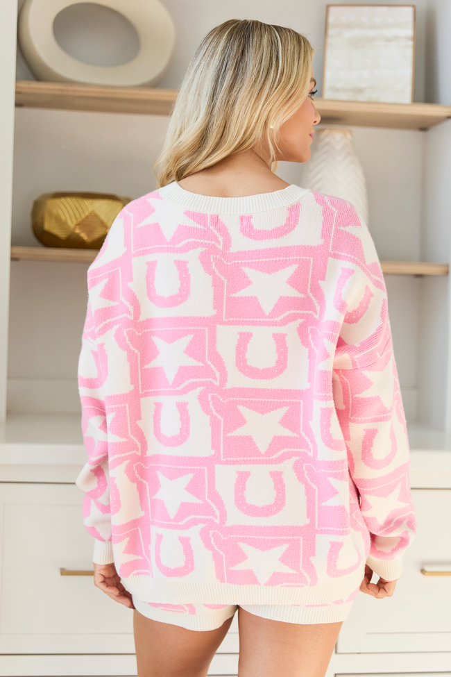Jolene Pink Western Icon Lounge Sweater - Image 5