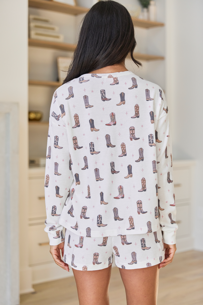 Cowboy Boots Print Pajama Set DOORBUSTER - Image 5