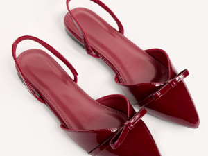 Garner Red Pointed Toe Flats