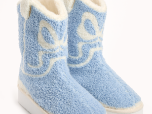 Tyla White Bow Shearling Boot Slippers DOORBUSTER