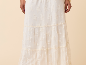 Clementine Ivory Lace Maxi Skirt