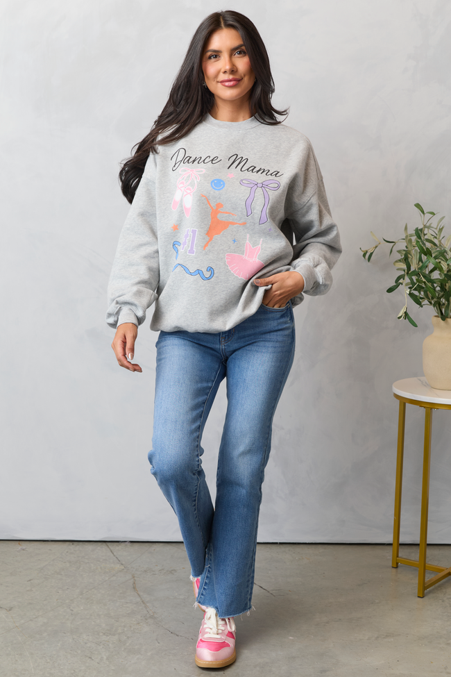 Dance Mama Icons Light Grey Graphic Sweatshirt - Image 3