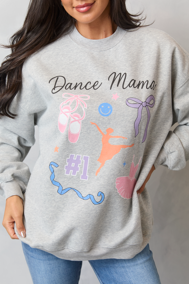 Dance Mama Icons Light Grey Graphic Sweatshirt - Image 2