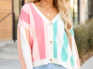 Nila Multi Striped Cardigan