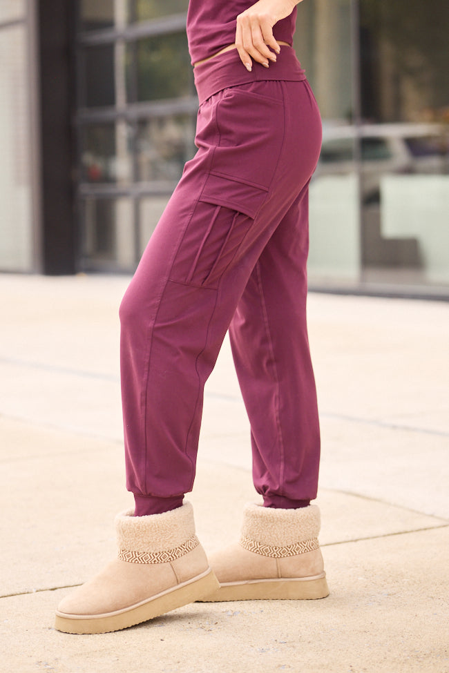 Randi Burgundy Joggers - Image 3