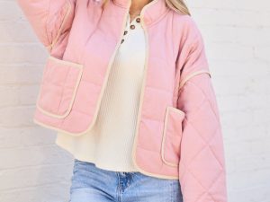 Maggie Pink Quilted Jacket