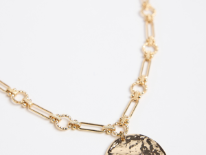 Tamara Gold Disc Pendant Necklace