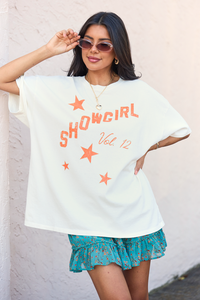 Showgirl Off White Oversized Graphic Tee - Image 3