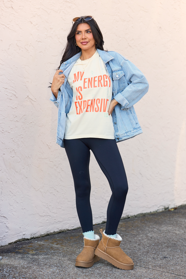 My Energy Is Expensive Ivory Graphic Tee - Image 4