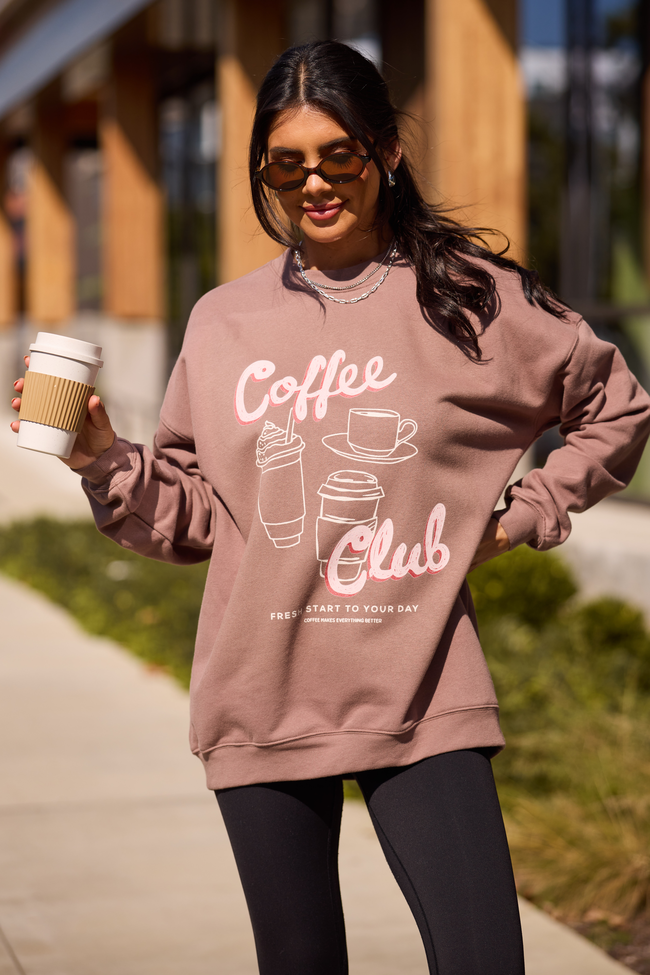 Coffee Club Mocha Graphic Sweatshirt - Image 4