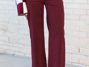 My Favorite Burgundy Wide Leg Jeans