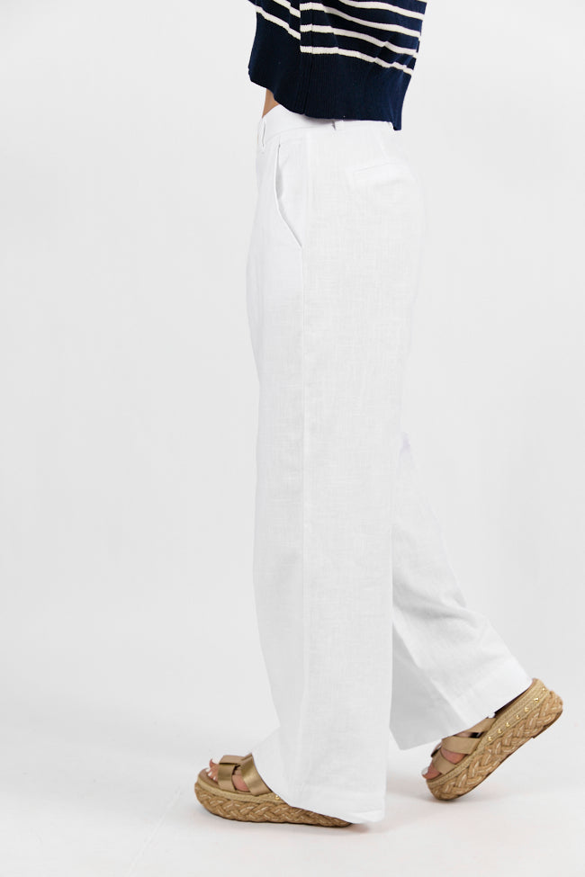 Day Off Ivory Linen Blend Pants FINAL SALE - Image 3