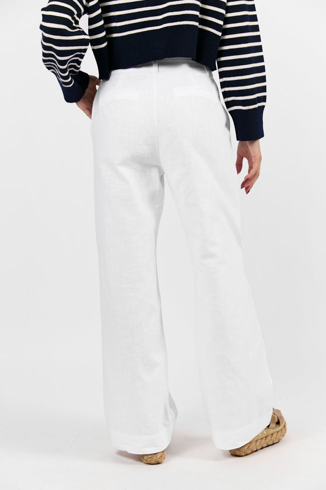 Day Off Ivory Linen Blend Pants FINAL SALE - Image 4