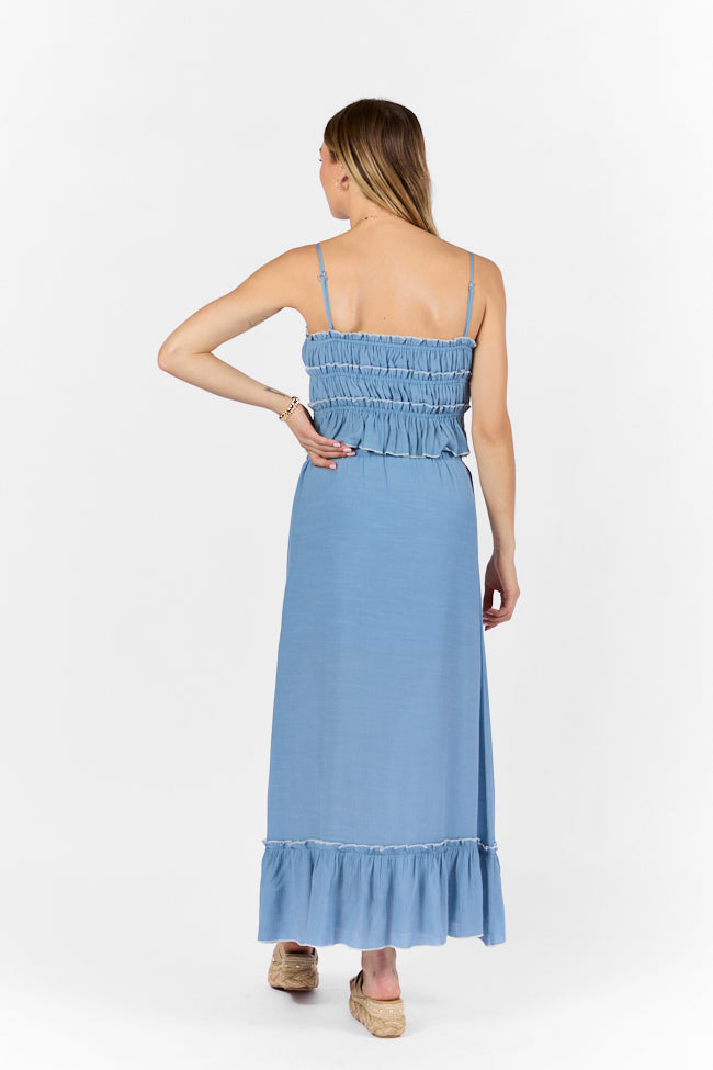 Life Made Easy Navy Bow Detail Tank and Midi Skirt Set FINAL SALE - Image 8