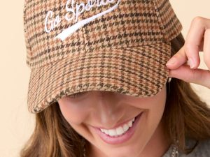 Go Sports Brown Tweed Baseball Cap FINAL SALE