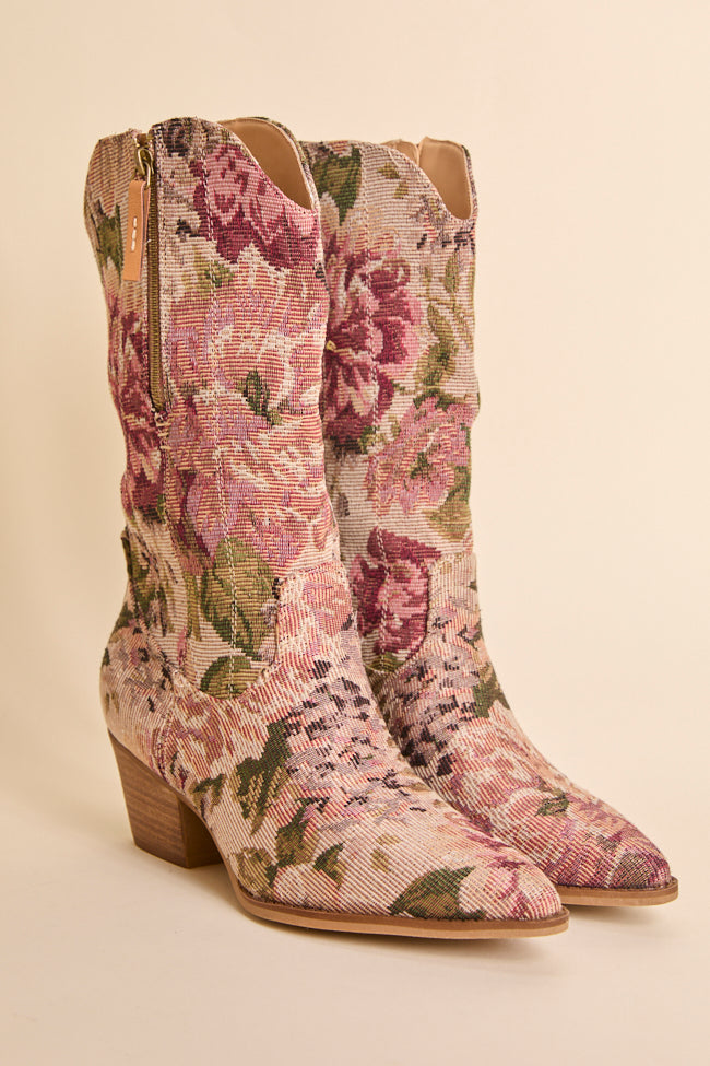 Brilee Floral Tapestry Cowboy Boots FINAL SALE - Image 5