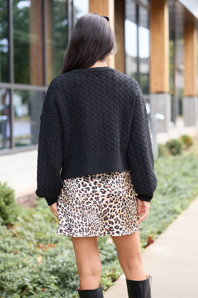 Heather Black V-Neck Cardigan - Image 5