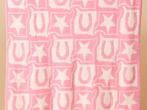 Make Me Believe Pink Western Blanket