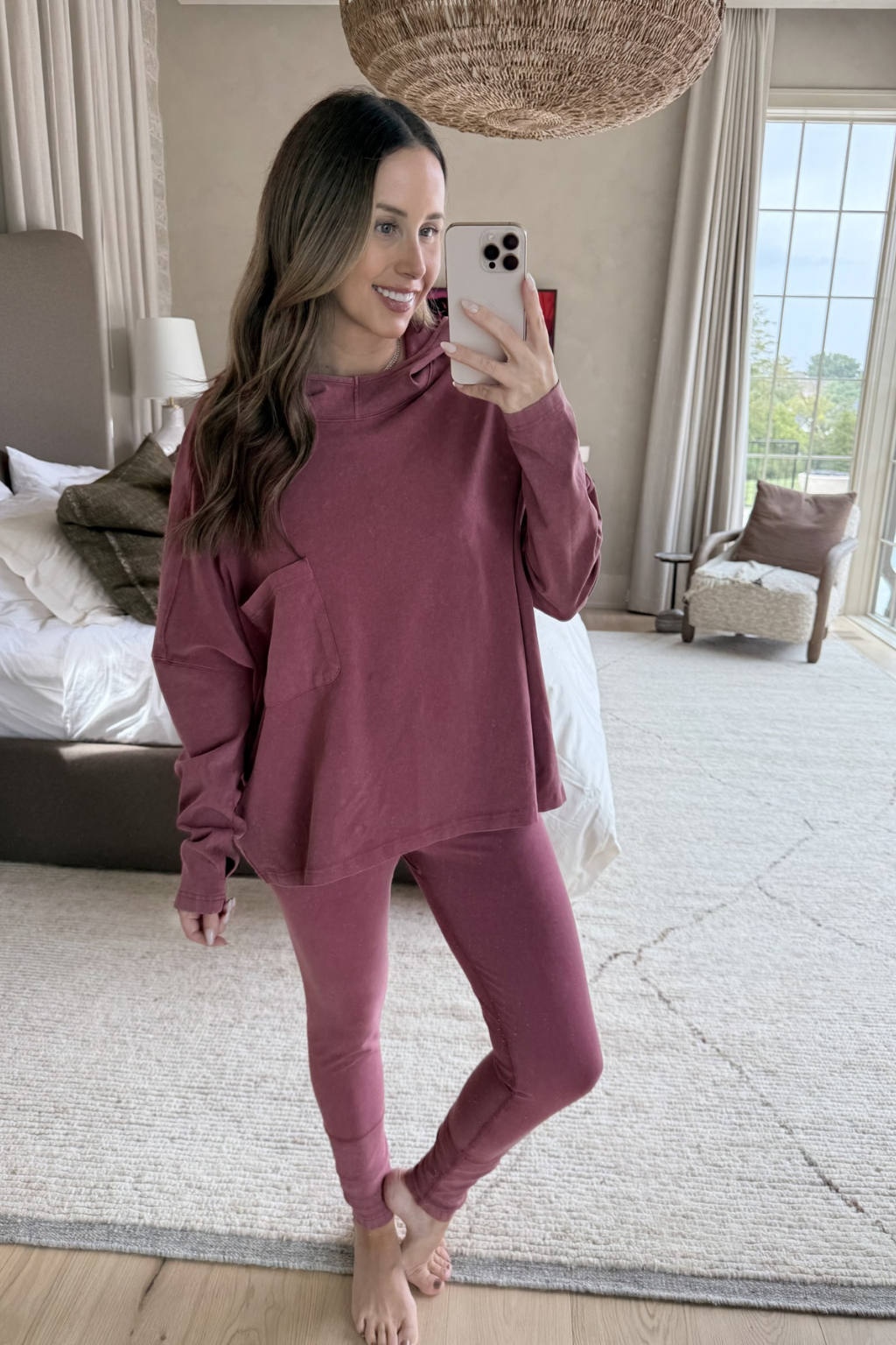 Lexi Claret Oversized Hoodie Set Emily Fauver X Pink Lily