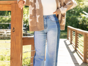 More Than Wishes Brown Star Cardigan Emily Fauver X Pink Lily