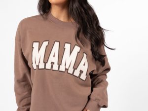 Mama Block Mocha Graphic Sweatshirt