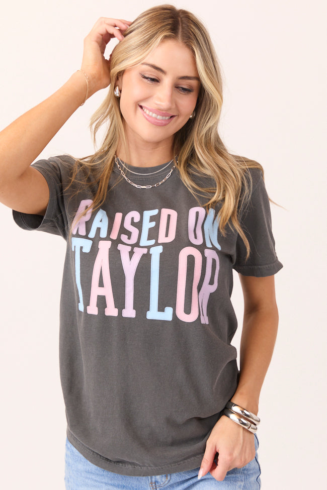 Raised On Taylor Dark Grey Graphic Tee - Image 4