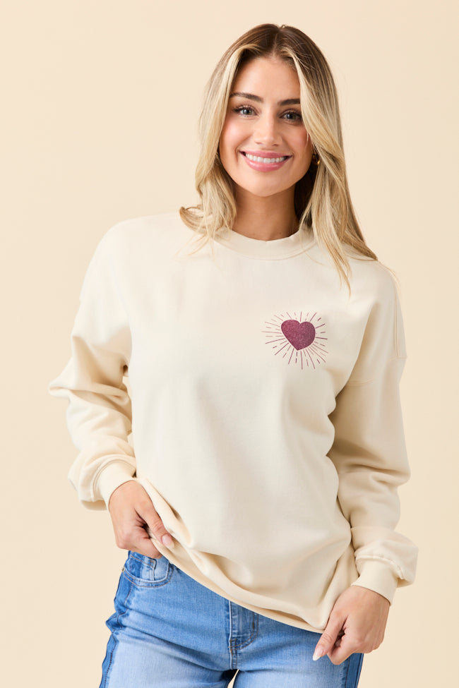 Be The Light Cream Graphic Sweatshirt Emily Fauver X Pink Lily - Image 6