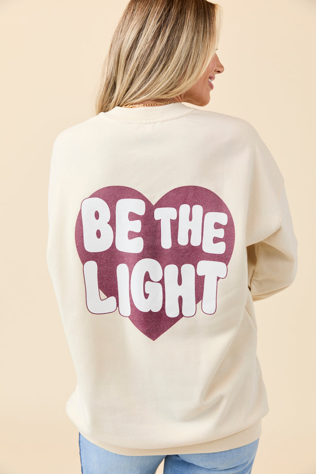 Be The Light Cream Graphic Sweatshirt Emily Fauver X Pink Lily - Image 5