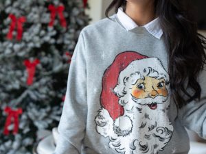 Have Yourself A Merry Little Christmas Light Grey Graphic Sweatshirt
